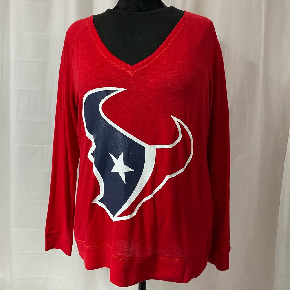 Victoria’s Secret PINK Red Houston Texans NFL Long Sleeve Top